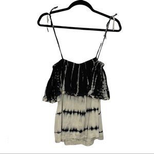 Michael Stars Drape Ruffle Top Tie Dye Multi-Way Top